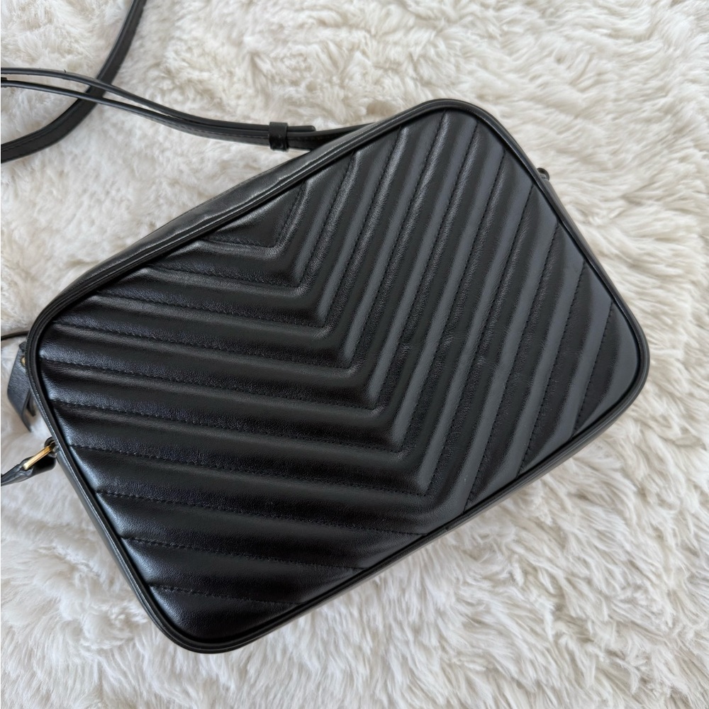 Saint Laurent Black Lou Camera Crossbody Bag - Picture 7 of 9